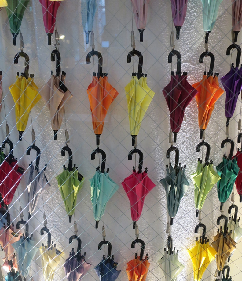 You can order a custom-made umbrella from this shop, in many sizes, colors and patterns.